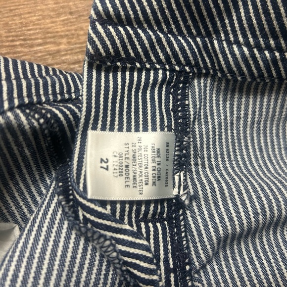Guess Y2K sz27 cotton striped low waisted flare OG Y2K fit striped navy/white - Picture 10 of 11